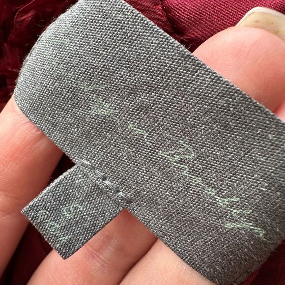 Anthropologie Chantal Feathered Maxi Skirt $160 Wine burgundy size s small - Picture 2 of 6